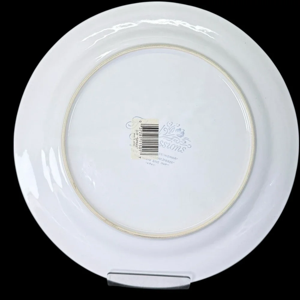 Floral Expressions Dinner Plates Flower‎ Pattern Stoneware 10.75